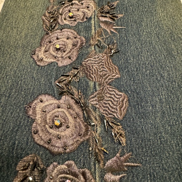 Vintage flared GoldName Jeans , French brand . embroidered with beading - Picture 7 of 11